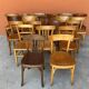set of 20 mismatched bentwood vintage restaurant bistro chairs