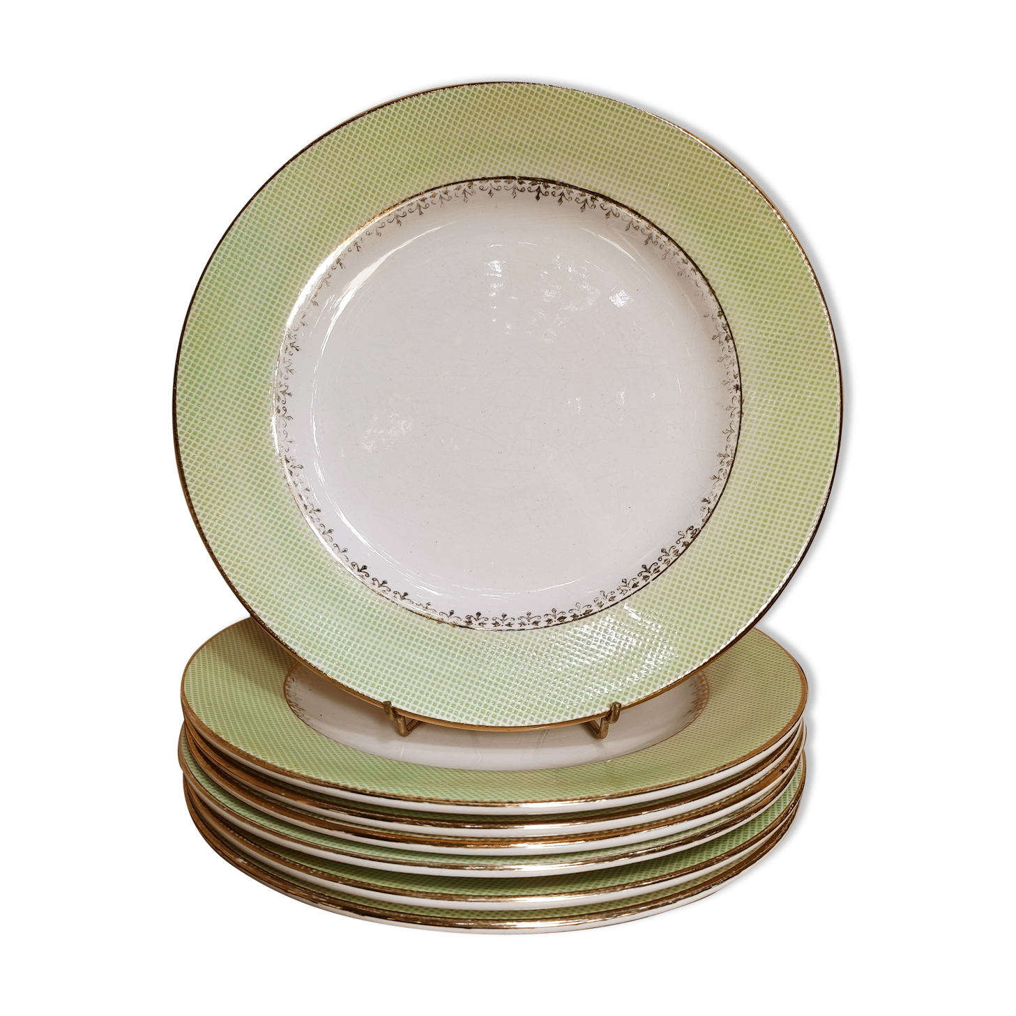 Set of 7 plates in earthenware L'Amandinoise