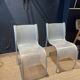 Paire de chaises fpe par ron arad pour kartell  gris translucide italie
