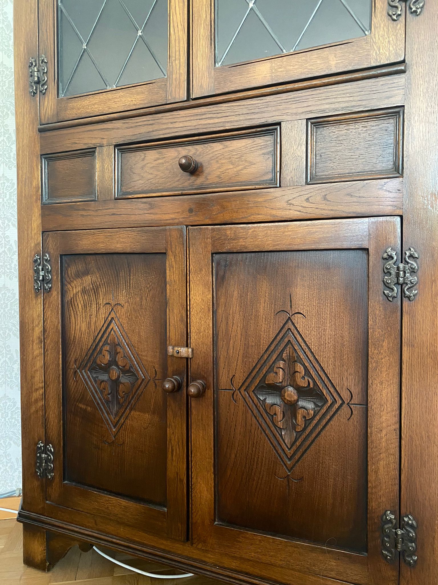 Rustic solid wood china buffet