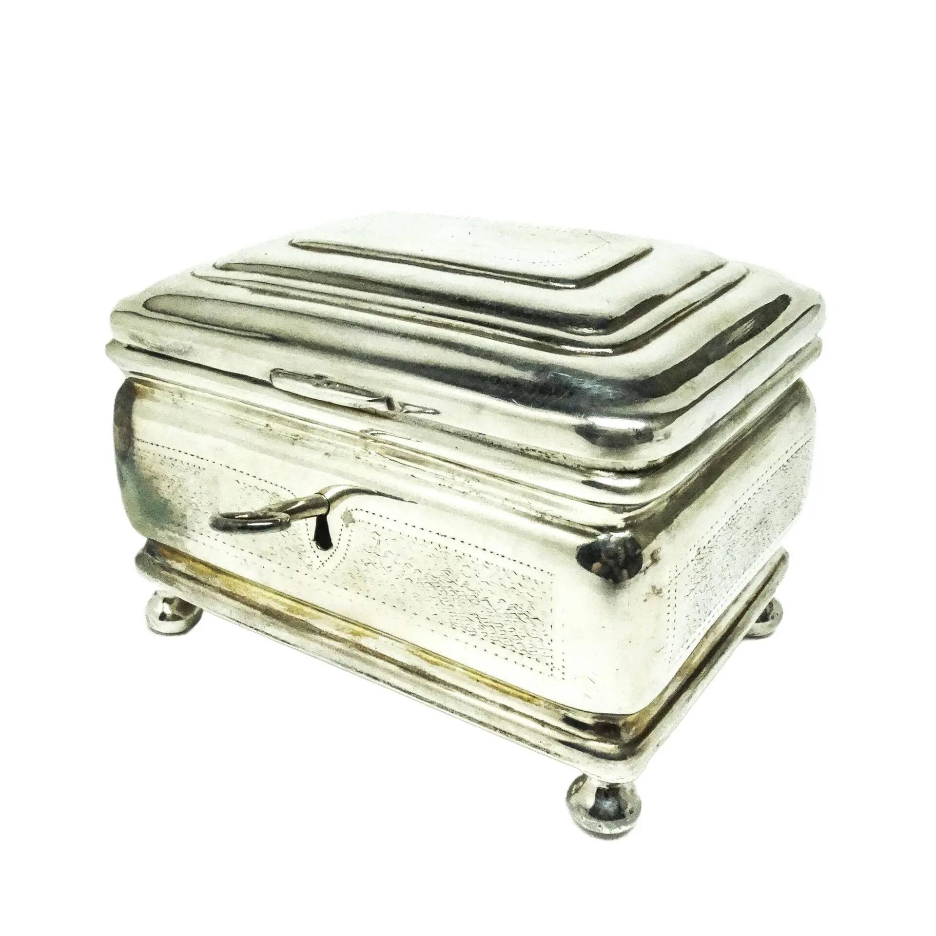 Sugar bowl Eclecticism, silver-plated brass, Poland, 19th century