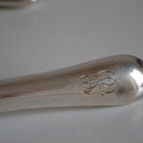 12 dessert knives old metal silver monogram