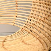 Fauteuil corbeille en rotin et métal noir