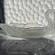 Vide-poche cygne vintage en verre bullé texturé – Coupe centre de table