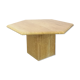 Vintage travertine hexagonal coffee table from the 70s 80s