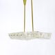 J.T. Kalmar enormous brass and textured glass chandelier, Austria, 1950s