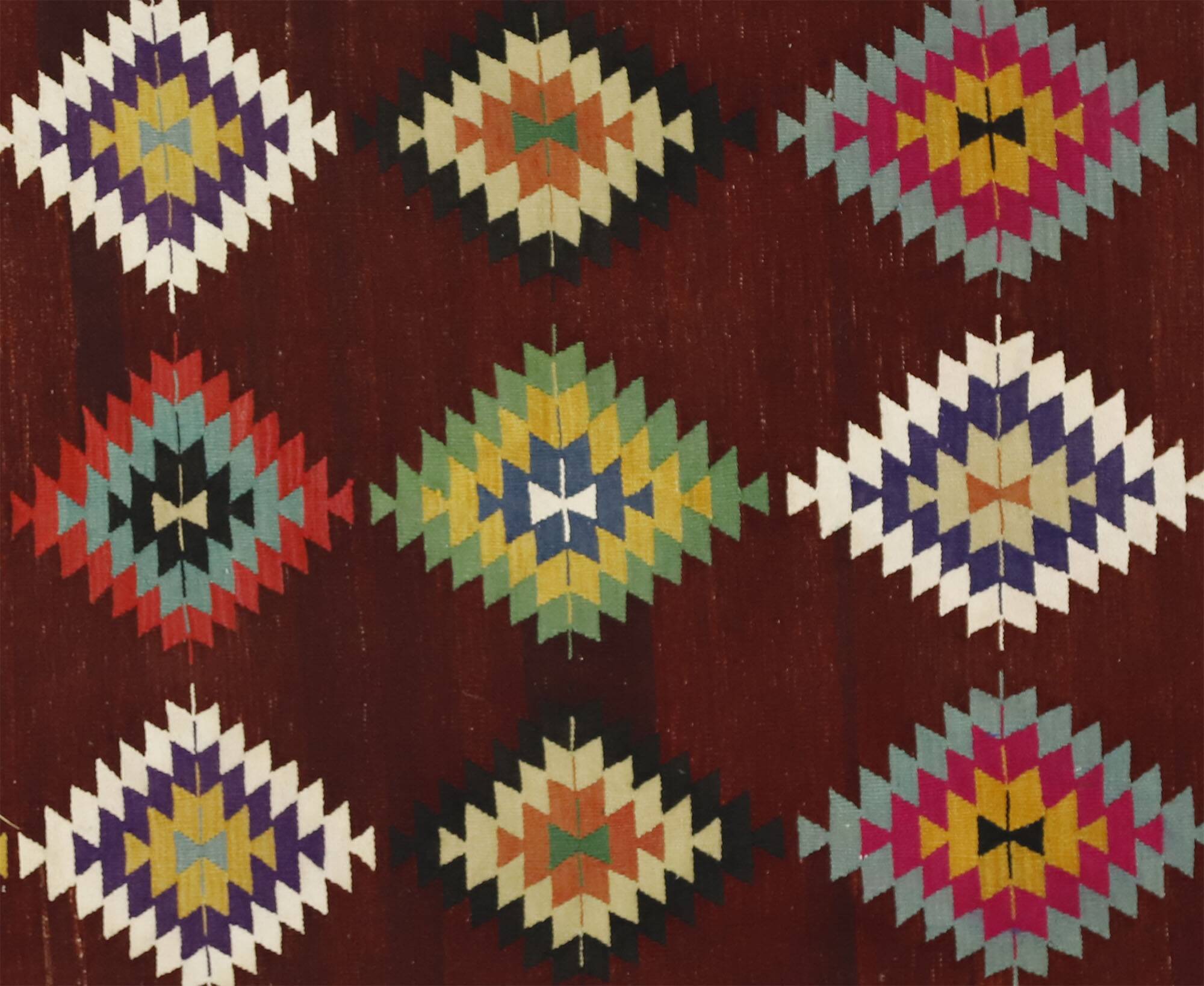 Bohemian style handcrafted vintage rug 185x 290 cm