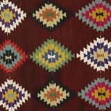 Tapis vintage fait main de style bohème 185x 290 cm