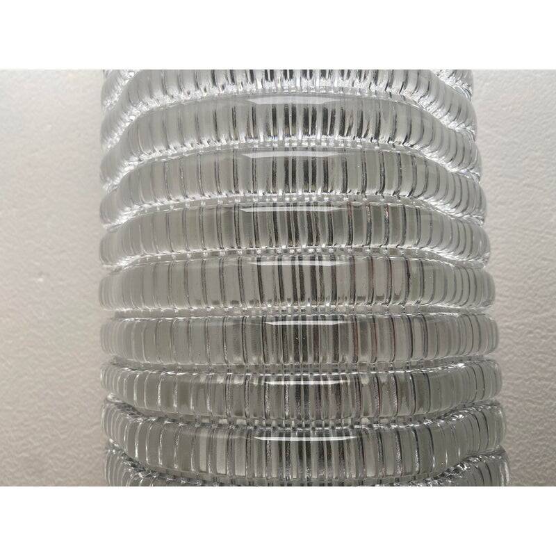 Contemporary Clear Diamonded Rectangular Murano Glass Wall Sconce