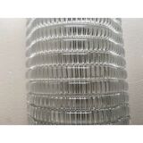 Contemporary Clear Diamanted Rectangular Murano Glass Wall Sconce