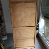 Commode 60's en rotin et bois
