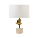 Maison Charles. Gilded bronze shell lamp. France, 1970s