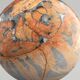 Stunning red Maligano jasper spheres on bases — Decorative mineral duo