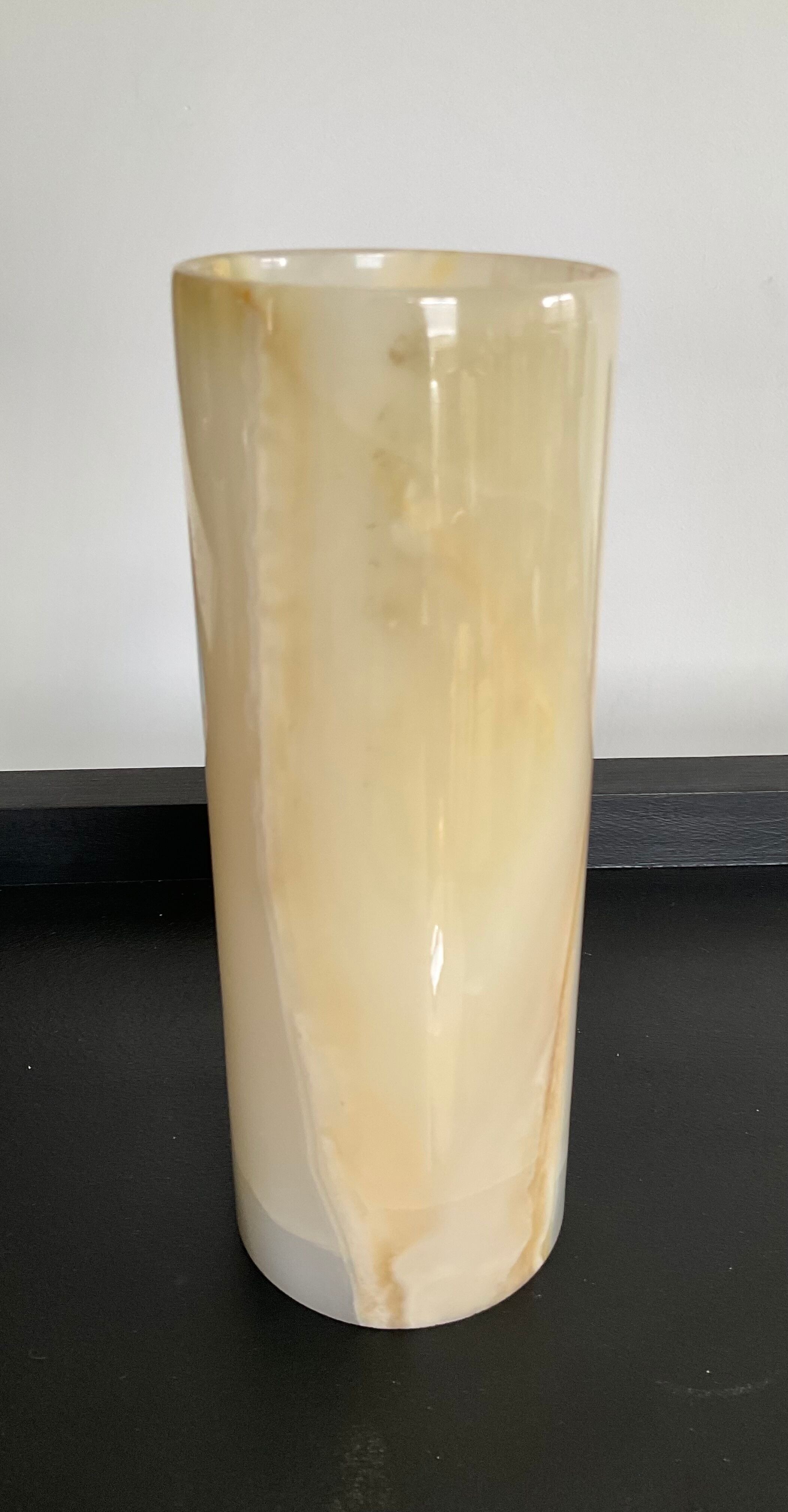 Vintage alabaster vase from the 70s