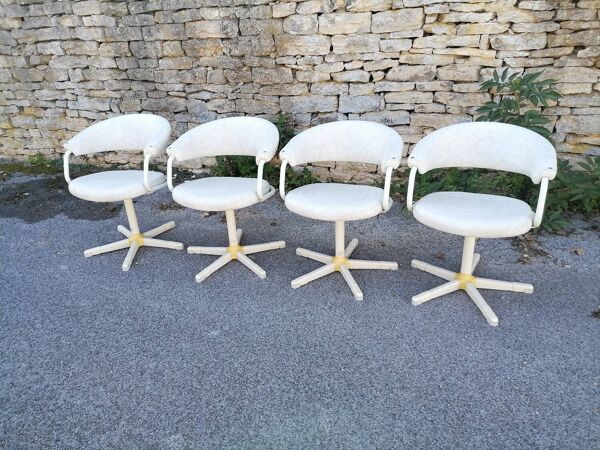 Suite de fauteuils de barbier vintage