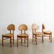 DANISH WOODEN DINING CHAIRS PINE BY RAINER DAUMILLER, 1970s