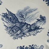 Assiette - plat de présentation en faïence de Sarreguemines, collection "Surrey"
