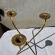 Pair of WMF chandeliers in gilded brass 50s