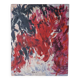 Painting, abstract painting signed Vieville, 1980s