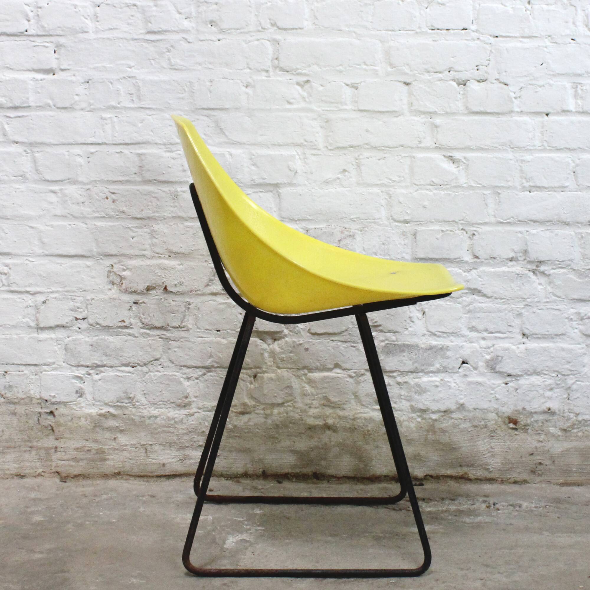 "Shell" chair with sled base by Pierr Guariche for Meurop 1961