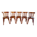 Set of 5 Gignez bistro chairs
