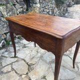 Louis XV style carved solid oak writing table, 19th century