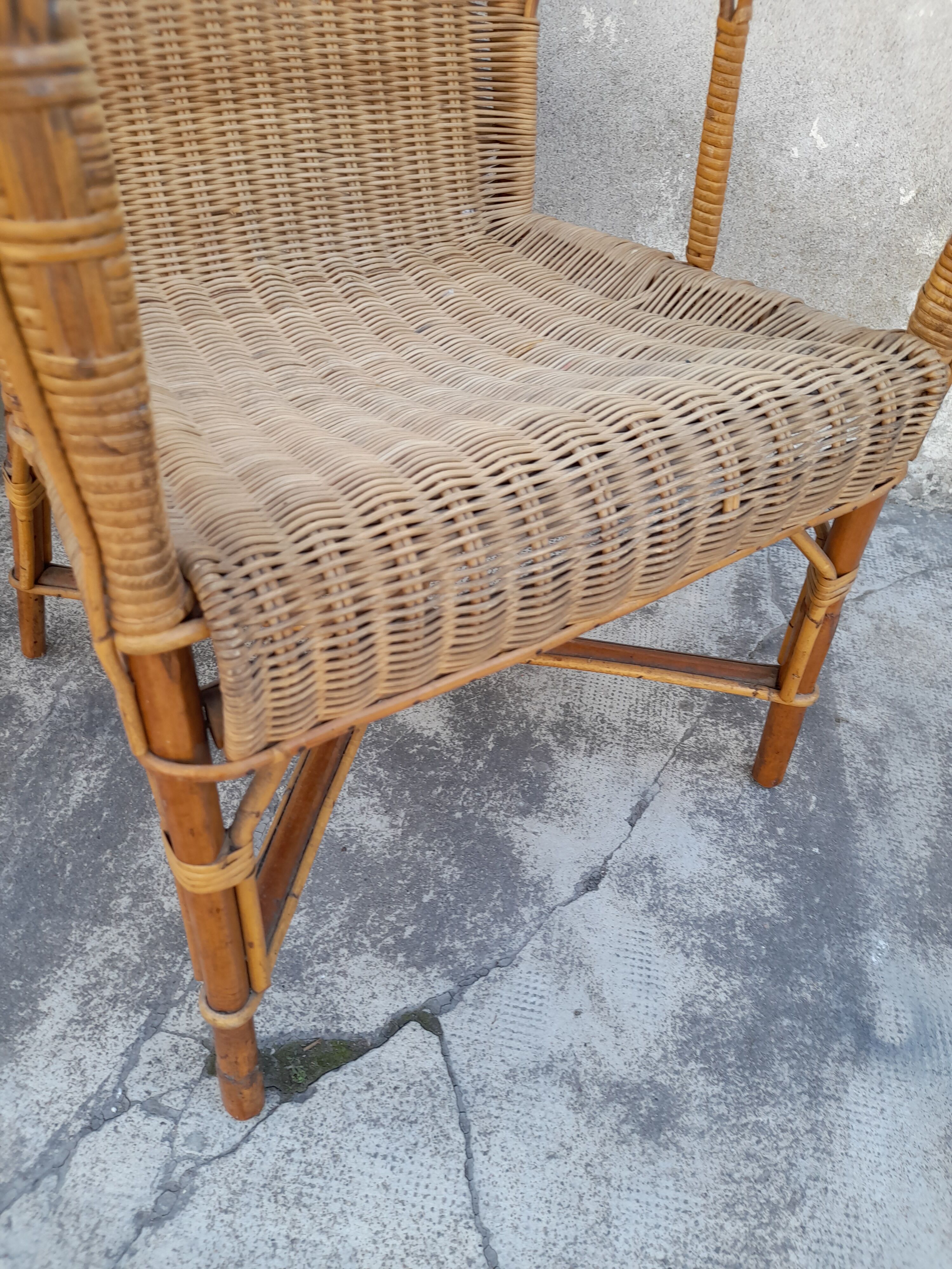 Old wicker chair