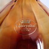 ValléerySthal crystal wine carafe (since 1699), gradient amber color