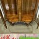 English walnut display cabinet, 1950s