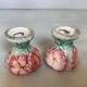 Pair of majolica egg cups