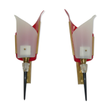 Pair of rockabilly wall lamps 50/60