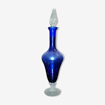 Blue Murano glass decanter