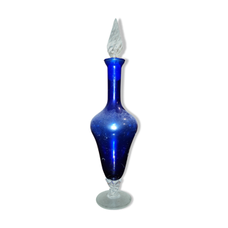 Blue Murano glass decanter