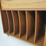 Scandinavian modern teak record player cabinet, Denmark 1960's