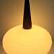suspension opaline teak Louis Kalff Philips 60s