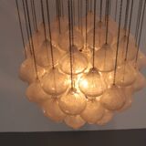 Kalmar 'Tulipan' Chandelier Pendant Light, Blown Glass, 1970