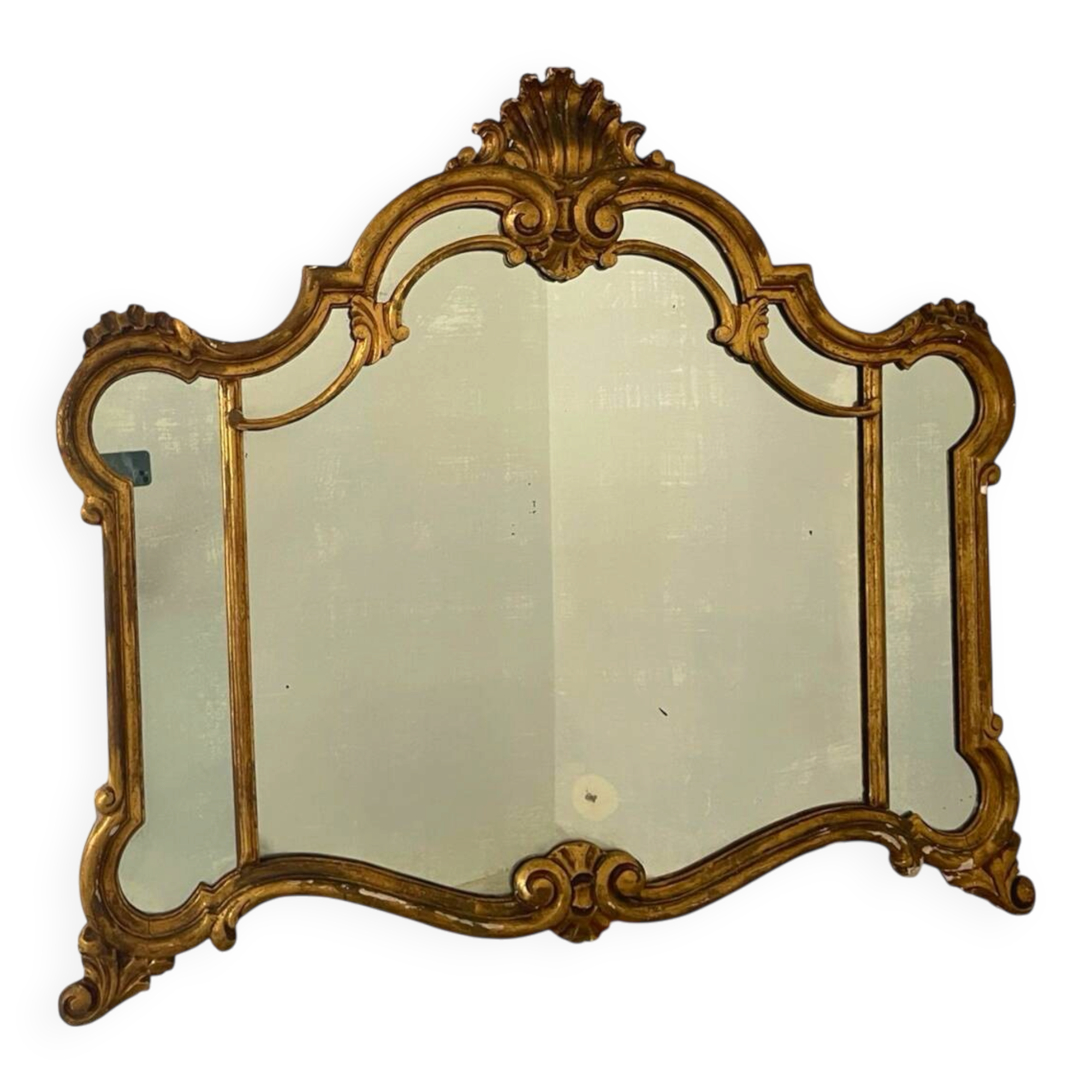 Un miroir mural vénitien spectaculaire, du milieu du 19e siècle.