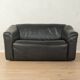 DS-47 two-seater sofa by de Sede, 1970s, black nappa leather