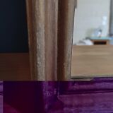 Mirror patinated carved wood frame