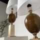 Pair of Philippe Barbier table lamps from the 70s