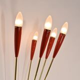 Wall lamp, 1960 brass and red