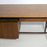 Vittorio Dassi Mid-Century Italian Teakwood Writing Desk and Chair, 1950