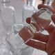 Set 4 Baccarat crystal whisky carafes. Rare Vologne model, created in 1995.