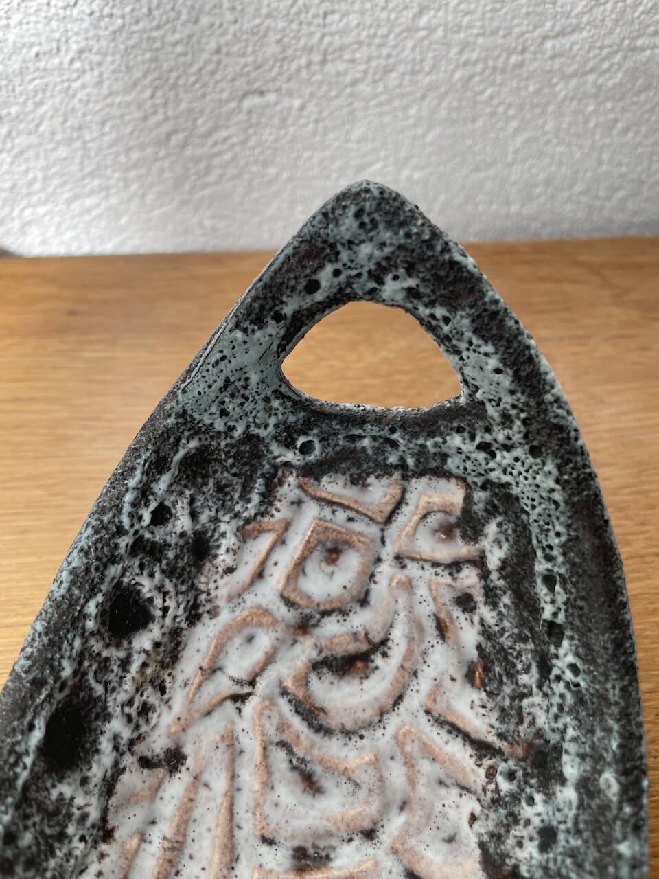 Empty ceramic pocket Fatlava Vallauris 1950