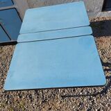 Blue formica folding table