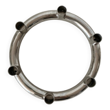 Tubular chrome candle holder