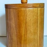 Vintage varnished solid blond wood box