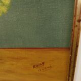 Reproduction on framed canvas signed romy 62 X 54 cm