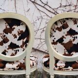 Baroque Style Wooden Dining Chairs, 1980
