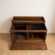 Meuble bar coffre vintage en bois et laiton